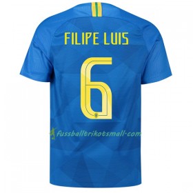 Günstige Fußballtrikots Brasilien Filipe Luis 6 WM 2018 Auswärts-trikot kaufen
